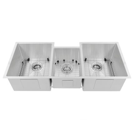 ZLINE 45 in. Breckenridge Undermount Triple Bowl Stainless Steel Kitchen Sink with Bottom Grid and Accessories (SLT-45)