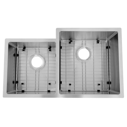 ZLINE 32 in. Jackson Undermount Double Bowl Stainless Steel Kitchen Sink with Bottom Grid (SRDL-32)
