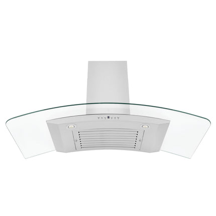 ZLINE 48" Convertible Vent Convertible Vent Wall Mount Range Hood in Stainless Steel & Glass (KN4-48)