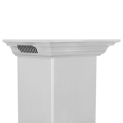 36" ZLINE CrownSound™Ducted Vent Wall Mount Range Hood in Stainless Steel with Built-in Bluetooth Speakers (KN4CRN-BT-36)