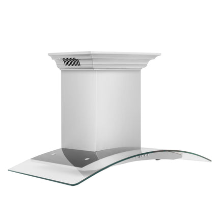 36" ZLINE CrownSound™Ducted Vent Wall Mount Range Hood in Stainless Steel with Built-in Bluetooth Speakers (KN4CRN-BT-36)