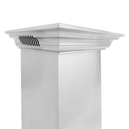 54" ZLINE CrownSound™Ducted Vent Professional Wall Mount Range Hood in Stainless Steel with Built-in Bluetooth Speakers (697CRN-BT-54)