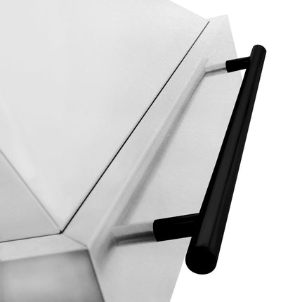ZLINE Autograph Edition 36" Fingerprint Resistant Stainless Steel Range Hood with Matte Black Handle (8654SNZ-36-MB)
