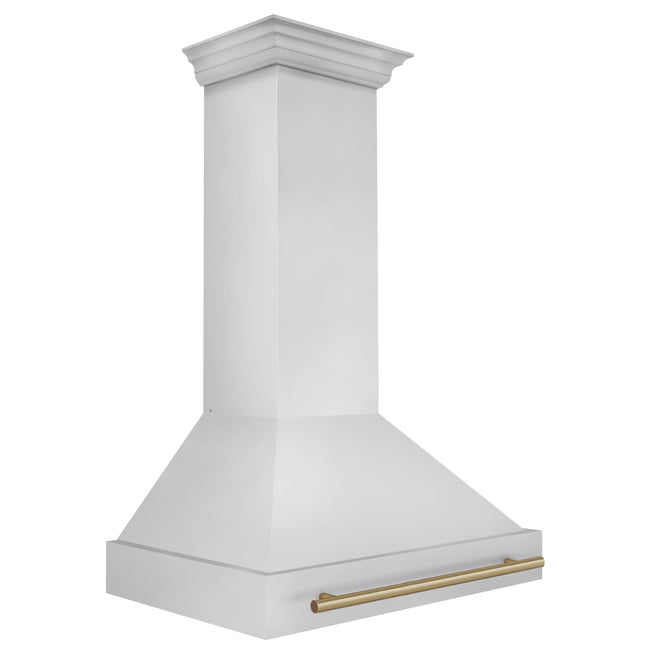 ZLINE Autograph Edition 36" Stainless Steel Range Hood with Stainless Steel Shell and Champagne Bronze Handle (8654STZ-36-CB)