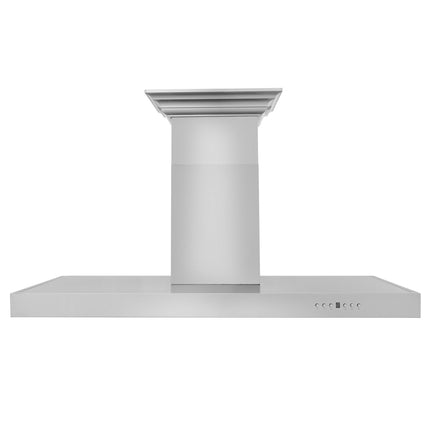 48" ZLINE CrownSound™Ducted Vent Wall Mount Range Hood in Stainless Steel with Built-in Bluetooth Speakers (KECRN-BT-48)