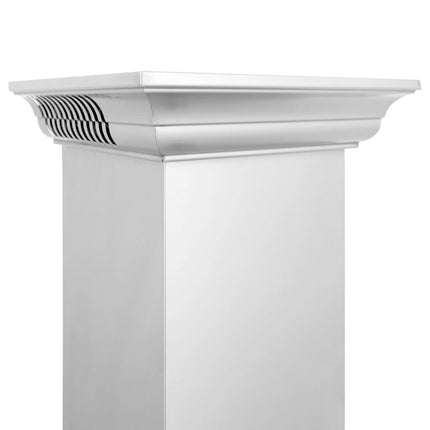 36" ZLINE CrownSound™Ducted Vent Wall Mount Range Hood in Stainless Steel with Built-in Bluetooth Speakers (KL2CRN-BT-36)