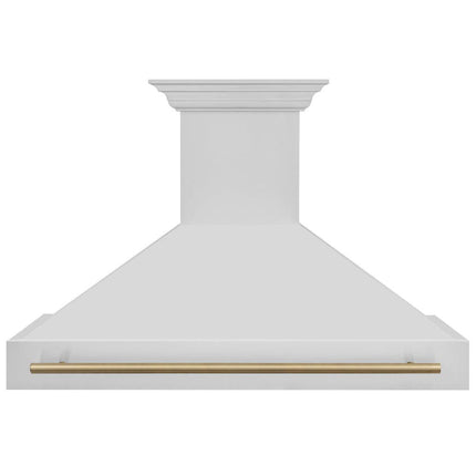 ZLINE Autograph Edition 48" Stainless Steel Range Hood with Stainless Steel Shell and Champagne Bronze Handle (8654STZ-48-CB)