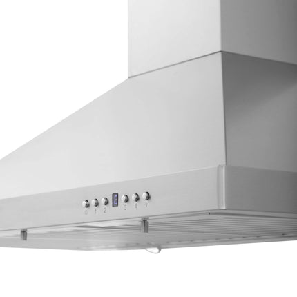 ZLINE 36 in. Kitchen Package with Stainless Steel Dual Fuel Range, Range Hood, Microwave Drawer and Classic Dishwasher (4KP-RARH36-MWDW)