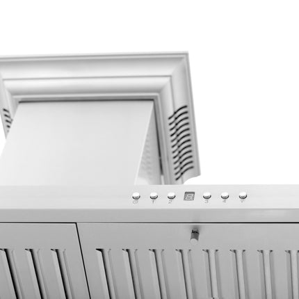 24" ZLINE CrownSound™Ducted Vent Wall Mount Range Hood in Stainless Steel with Built-in Bluetooth Speakers (KBCRN-BT-24)