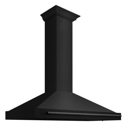 ZLINE 48 in. Convertible Black Stainless Steel Wall Mount Range Hood With Black Stainless Steel Handle (BSKB4X-48)