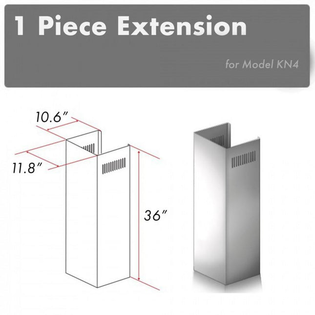 ZLINE 1-36 in. Chimney Extension for 9 ft. to 10 ft. Ceilings (1PCEXT-KN4) Plaza Home Decor