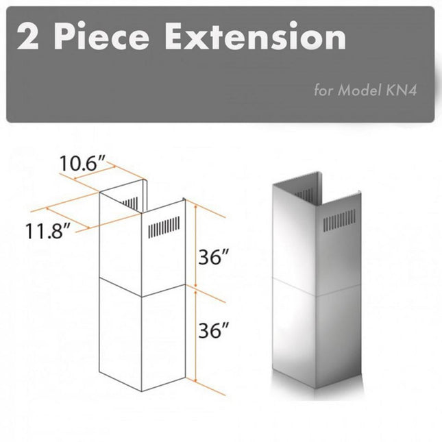 ZLINE 2-36 in. Chimney Extensions for 10 ft. to 12 ft. Ceilings (2PCEXT-KN4) Plaza Home Decor