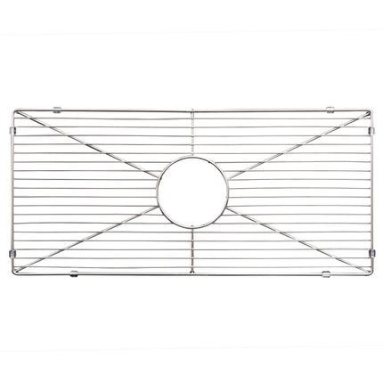 ZLINE 30 in. Venice Farmhouse Apron Front Reversible Single Bowl Fireclay Kitchen Sink with Bottom Grid in White Gloss (FRC5119-WH-30)