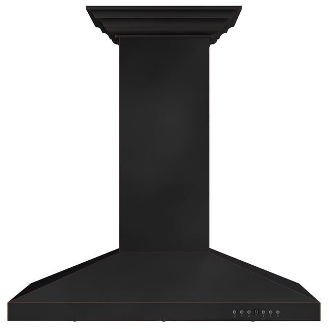 ZLINE 36 in. Designer Series Oil-Rubbed Bronze Convertible Vent Island Mount Range Hood (8KL3iB-36) Plaza Home Decor