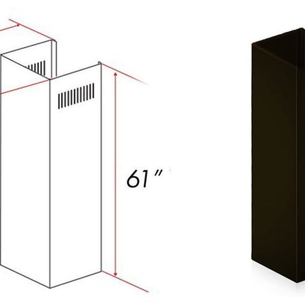 ZLINE 61 in. Chimney Extension (8667B-E)