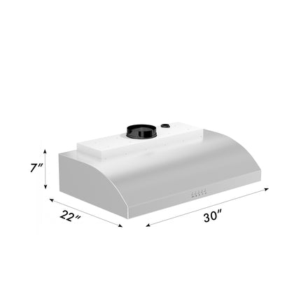 ZLINE Ducted Under Cabinet Range Hood in Stainless Steel (627-30)