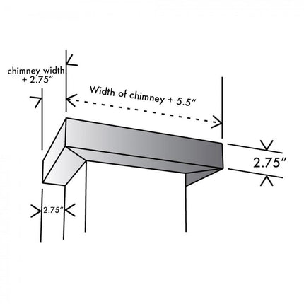 ZLINE Crown Molding Profile 3 for Wall Mount Range Hood (CM3-KECOM)