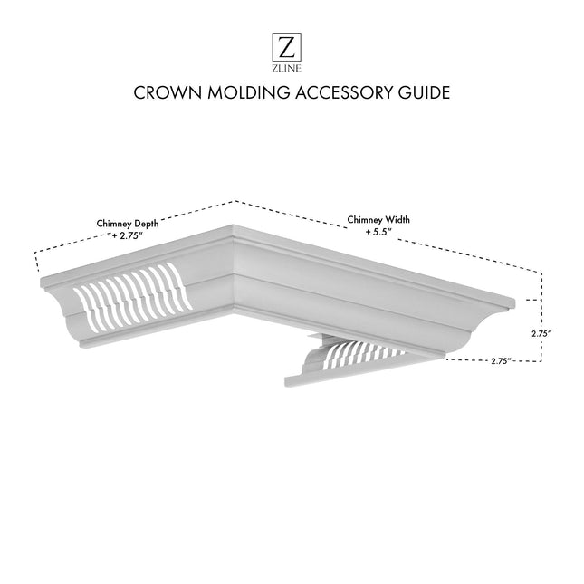 ZLINE Crown Molding in Stainless Steel with Built-in Bluetooth Speakers (CM6-BT-KF1/KF2) Plaza Home Decor