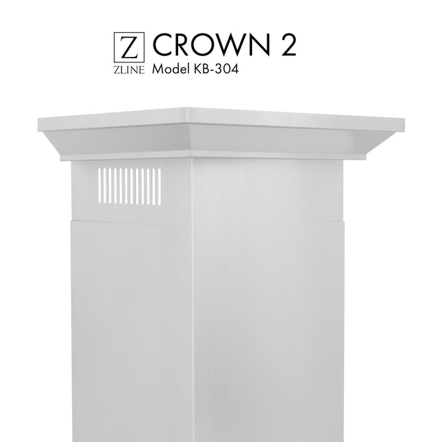 ZLINE Crown Molding Profile 2 for Wall Mount Range Hood (CM2-KB-304) Plaza Home Decor