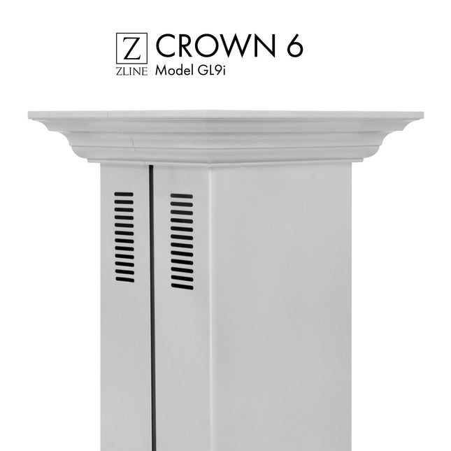 ZLINE Crown Molding Profile 6 for Island Mount Range Hood (CM6-GL9i) Plaza Home Decor