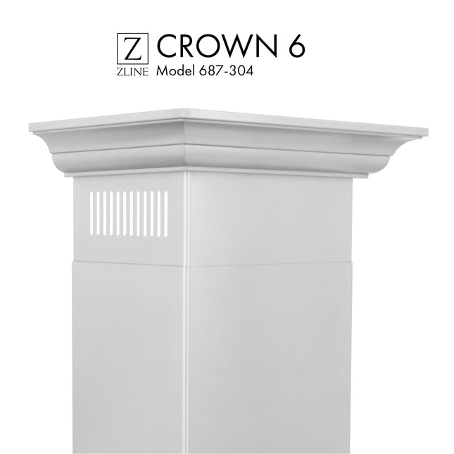 ZLINE Crown Molding Profile 6 for Wall Mount Range Hood (CM6-687-304) Plaza Home Decor