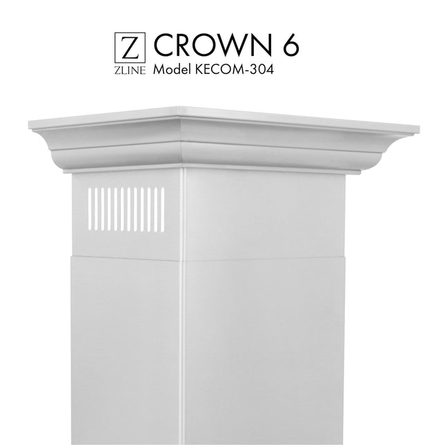 ZLINE Crown Molding Profile 6 for Wall Mount Range Hood (CM6-KECOM-304) Plaza Home Decor