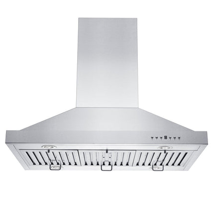 30 in. Ducted Island Mount Range Hood with Single Remote Blower in Stainless Steel (GL2i-RS-30-400)