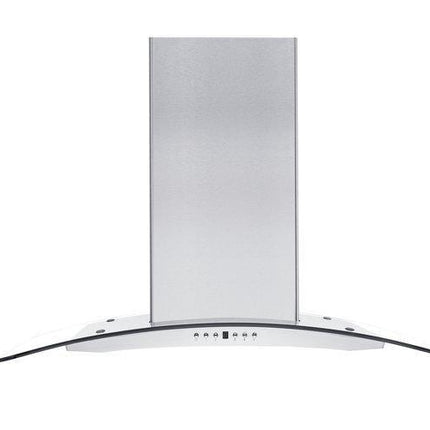 ZLINE 36" Convertible Vent Island Mount Range Hood in Stainless Steel & Glass (GL14i-36)