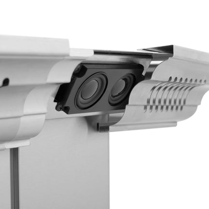 36 in. ZLINE CrownSound™Ducted Vent Island Mount Range Hood in Stainless Steel with Built-in Bluetooth Speakers (GL1iCRN-BT-36)