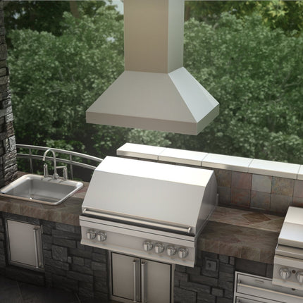 ZLINE Ducted Island Mount Range Hood in Outdoor Approved Stainless Steel (597i-304)