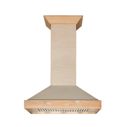ZLINE 48" Ducted Unfinished Wooden Wall Mount Range Hood (KBUF-48)