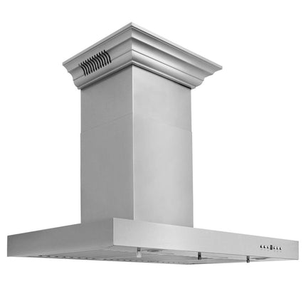 42" ZLINE CrownSound™Ducted Vent Wall Mount Range Hood in Stainless Steel with Built-in Bluetooth Speakers (KECRN-BT-42)