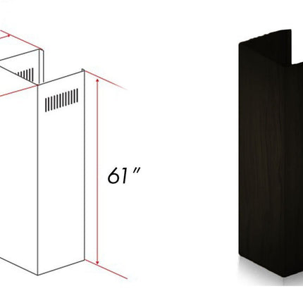 ZLINE Wooden Wall Mount Range Hood Extension in Antigua (393AA-E)