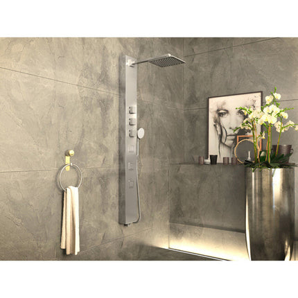 ANZZI Lann 53 in. 3-Jetted Full Body Shower Panel with Heavy Rain Showerhead and Spray Wand in Chrome SP-AZ015 Anzzi