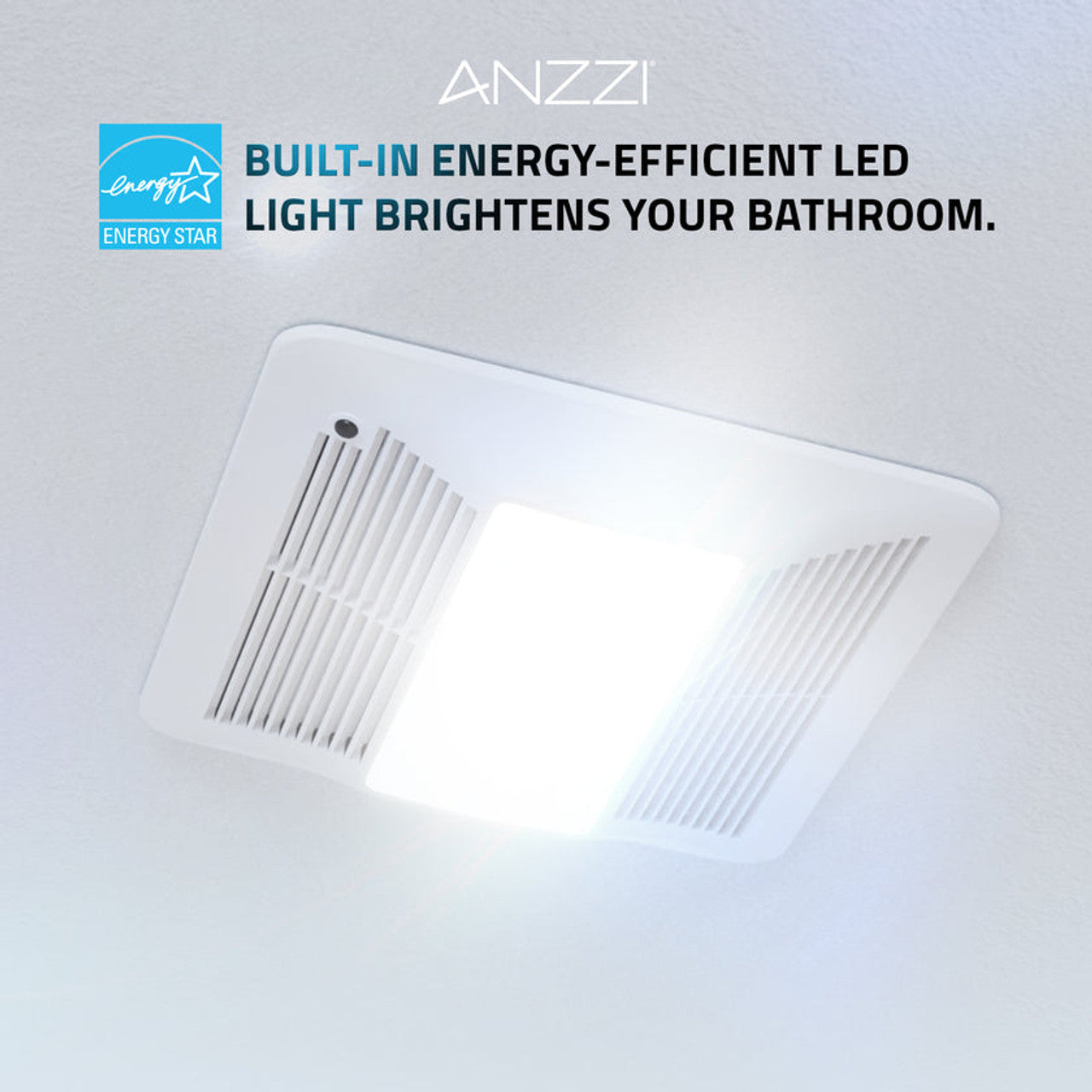 Broad Series 150 CFM Ceiling Mount Bathroom Exhaust Fan with Brilliant LED Light and ENERGY STAR in Soothing White