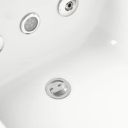 EAGO AM154ETL-L5 5 ft Acrylic White Rectangular Whirlpool Bathtub w Fixtures